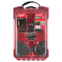 Carregar imagem no visualizador da galeria, Milwaukee 49-10-9114 MILWAUKEE® Universal Fit OPEN-LOK™ 15PC Oscillating Multi-Tool Blade Kit w/ Modular Case
