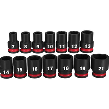 Carregar imagem no visualizador da galeria, Milwaukee 49-66-7007 14PC SHOCKWAVE Impact Duty™ 3/8" Drive Metric Standard 6 Point Socket Set

