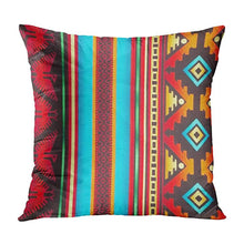 Load image into Gallery viewer, Red Rustic Aztec Cushion Covers
