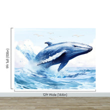 Cargar imagen en el visor de la galería, Humpback Whale Wallpaper. Marine Life Wall Art. #6651
