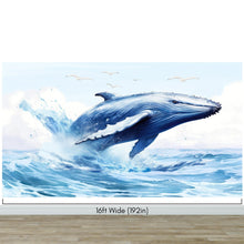 Cargar imagen en el visor de la galería, Humpback Whale Wallpaper. Marine Life Wall Art. #6651
