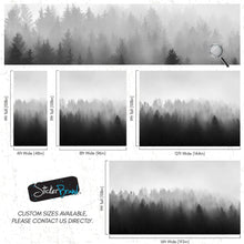 Carregar imagem no visualizador da galeria, Black and White Misty Pine Forest Wallpaper. #6673
