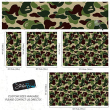 Cargar imagen en el visor de la galería, Bape Camo Wallpaper Mural. Green Camo Streetwear Hype Beast Aesthetics. #6662
