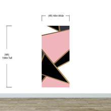 Carregar imagem no visualizador da galeria, Modern Decor Gold, Black and Pink Mosaic Peel and Stick Wallpaper | Removable Wall Mural #6210
