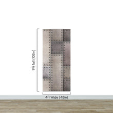 Load image into Gallery viewer, Rustic Metal Steel 3D Wallpaper Mural. #6752
