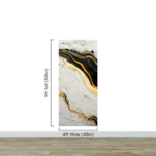 Cargar imagen en el visor de la galería, Luxurious Marble Wallpaper. Gold and Black Marble Slate Wall Mural. #6735

