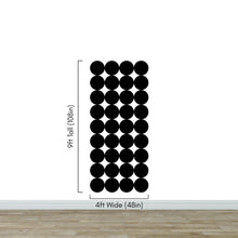 Load image into Gallery viewer, Modern Geometric Black Circle Wallpaper Mural. #6675
