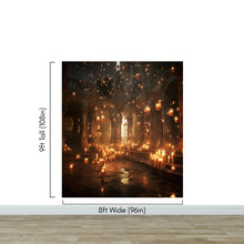 Cargar imagen en el visor de la galería, Floating Candles /  Great Hall Room Wallpaper /  Wizardly World Wall Mural. #6764
