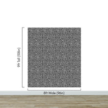 Cargar imagen en el visor de la galería, Abstract Maze Black and White Wallpaper Mural. #6739
