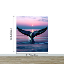 Load image into Gallery viewer, Whale Tail Wall Mural. Ocean Wallpaper. #6688
