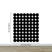 Load image into Gallery viewer, Modern Geometric Black Circle Wallpaper Mural. #6675
