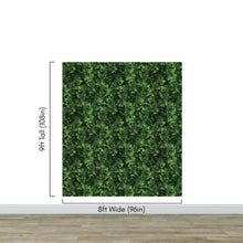Cargar imagen en el visor de la galería, Green Leaves Pattern Wallpaper Mural. Botanical Wall Mural. #6744
