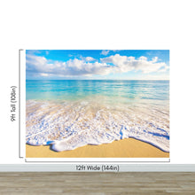 Load image into Gallery viewer, Ocean Beach Shore Wallpaper Mural. Tropical Theme Wall Decor. #6770
