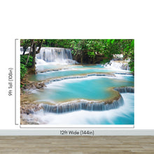 Load image into Gallery viewer, Kuang Si Thailand Waterfall Wallpaper Mural. #6041
