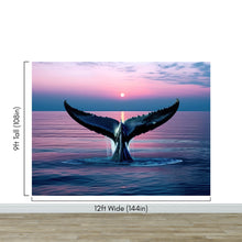 Cargar imagen en el visor de la galería, Whale Tail Wall Mural. Ocean Wallpaper. #6688
