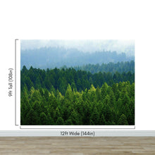 Carregar imagem no visualizador da galeria, Green Forest Wallpaper Mural. Scenic Landscape Wall Mural. #6894
