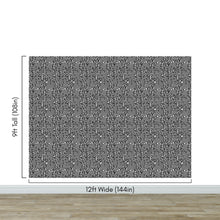 Cargar imagen en el visor de la galería, Abstract Maze Black and White Wallpaper Mural. #6739
