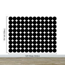 Load image into Gallery viewer, Modern Geometric Black Circle Wallpaper Mural. #6675
