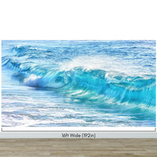 Carregar imagem no visualizador da galeria, Turquoise Ocean Wave Wallpaper. Surf Ocean Wave Wall Mural. #6924

