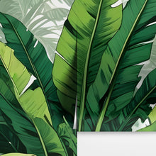 Cargar imagen en el visor de la galería, Rainforest Jungle Wallpaper. Banana Leaf Wall Mural. #6788
