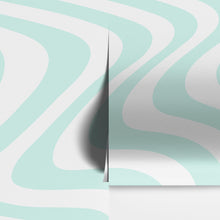 Cargar imagen en el visor de la galería, Mint Color Swirly Lines Abstract Wallpaper Mural. #6689
