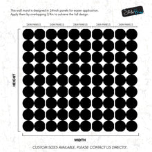 Load image into Gallery viewer, Modern Geometric Black Circle Wallpaper Mural. #6675
