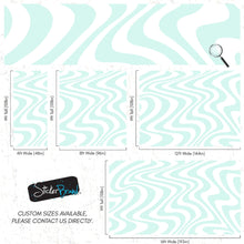 Cargar imagen en el visor de la galería, Mint Color Swirly Lines Abstract Wallpaper Mural. #6689
