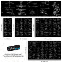Load image into Gallery viewer, Aviation Wallpaper Mural. Featuring Military Jet and Airplane Patent Designs. #6732
