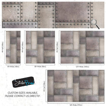 Load image into Gallery viewer, Rustic Metal Steel 3D Wallpaper Mural. #6752
