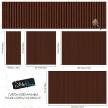 Cargar imagen en el visor de la galería, Wooden Vertical Panel Wallpaper. Dark Brown Wainscot Hardwood Wall Mural Print. #6734
