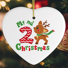 Carregar imagem no visualizador da galeria, My 2nd Christmas Baby Fawn Ornament
