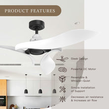 Load image into Gallery viewer, 54&quot; DC Motor 6 Speed Black Ceiling Fan
