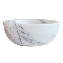 Load image into Gallery viewer, New York White Marble Round Bathroom Above Vanity Sink Polished (D)12&quot; (H)5&quot;
