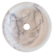Load image into Gallery viewer, New York White Marble Round Bathroom Above Vanity Sink Polished (D)12&quot; (H)5&quot;
