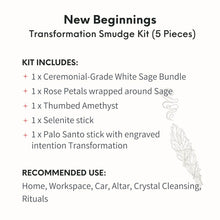 Load image into Gallery viewer, New Beginnings - Transformation Smudge Kit (5 Pieces)
