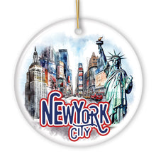 Load image into Gallery viewer, Handmade Artistic New York City Ornament
