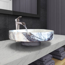 Load image into Gallery viewer, New York Marble Natural Stone Round Above Vanity Bathroom Sink Polished (D)15.5&quot; (H)4.5&quot;
