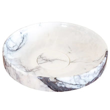 Load image into Gallery viewer, New York Marble Natural Stone Round Above Vanity Bathroom Sink Polished (D)15.5&quot; (H)4.5&quot;
