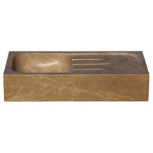 Load image into Gallery viewer, Noce Brown Travertine Rectangular Farmhouse Sink Honed and Filled (W)18&quot; (L)36&quot; (H)7&quot;
