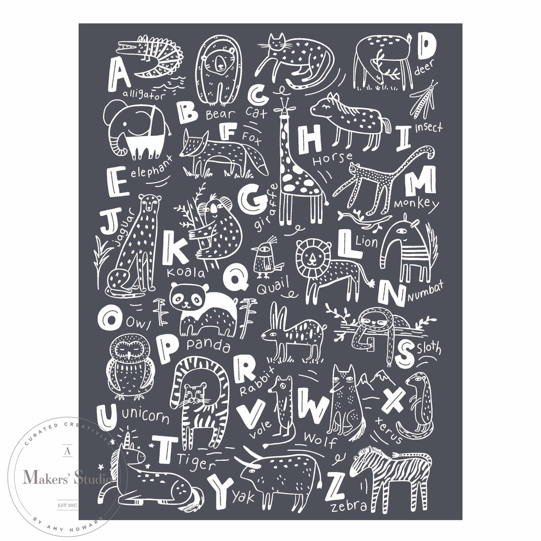 Nordic Alphabet - Mesh Stencil 8.5x11