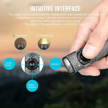 Carregar imagem no visualizador da galeria, OLIGHT ARKFELDPWGMGCW Arkfeld Flat Flashlight with Green Laser &amp; White Light - Pinwheel Gunmetal Grey
