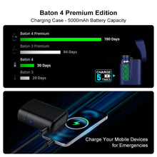 Load image into Gallery viewer, OLIGHT BATON4KITRGBU Baton 4 Powerful EDC Flashlight 1300 Lumens - Regal Blue - Premium (With Charging Case)
