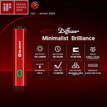 Carregar imagem no visualizador da galeria, OLIGHT DIFFUSERD Diffuse 700 Lumens EDC Pocket Flashlight - Red
