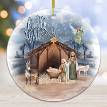 Carregar imagem no visualizador da galeria, Oh Holy Night Nativity Religious Christmas Ornament, Birth of Jesus Decoration
