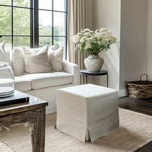 Carregar imagem no visualizador da galeria, Deluxe Slipcover Upholstered Ottoman

