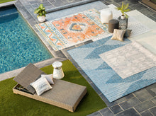 Load image into Gallery viewer, Stephan Navy Outdoor Rug

