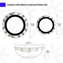 Load image into Gallery viewer, Davi Black Crossroad Plates
