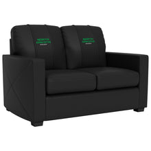 Load image into Gallery viewer, Silver Loveseat with University of North Dakota Hockey Logo
