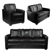 Load image into Gallery viewer, Silver Sofa with Bemidji State University Secondary Logo
