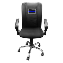 Load image into Gallery viewer, Curve Task Chair with Blue Line Flag Logo
